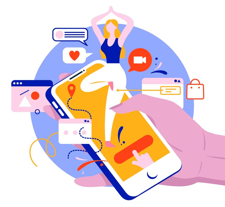 flat-design-online-yoga-concept